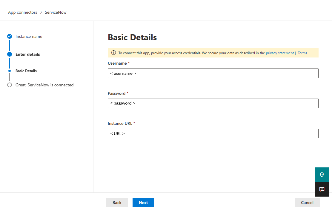 Heslo aktualizace ServiceNow.