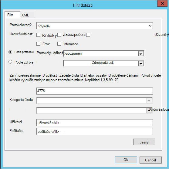 Screenshot of the Query  dialog.