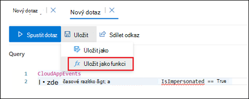 Uložit jako funkci