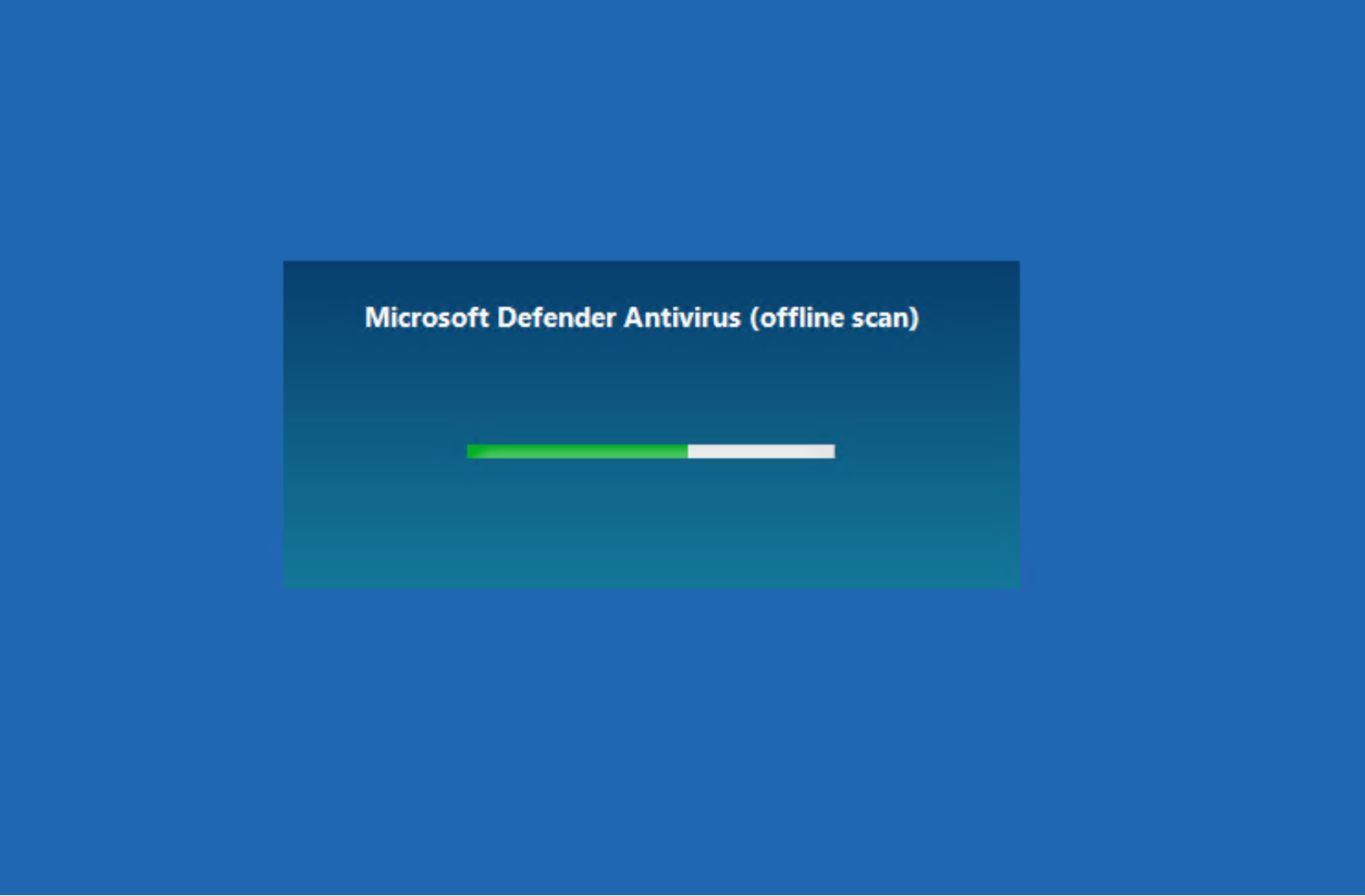 Snímek obrazovky s kontrolou Microsoft Defender Antivirové ochrany