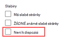 Nepodporovaný filtr softwaru