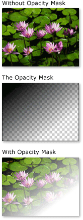 Objekt s maskou opacity LinearGradientBrush