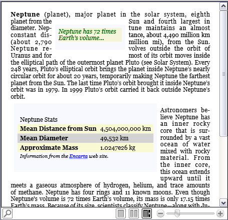 Snímek obrazovky: FlowDocumentReader ViewMode of Scroll