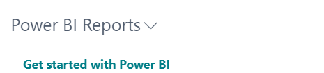 Část Power BI v aplikaci Business Central.