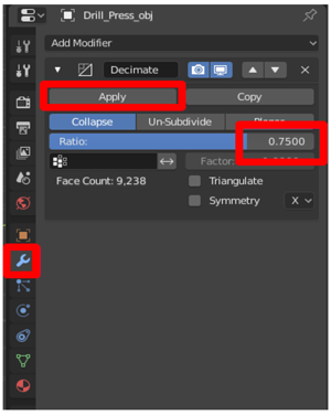 Ratio setting.