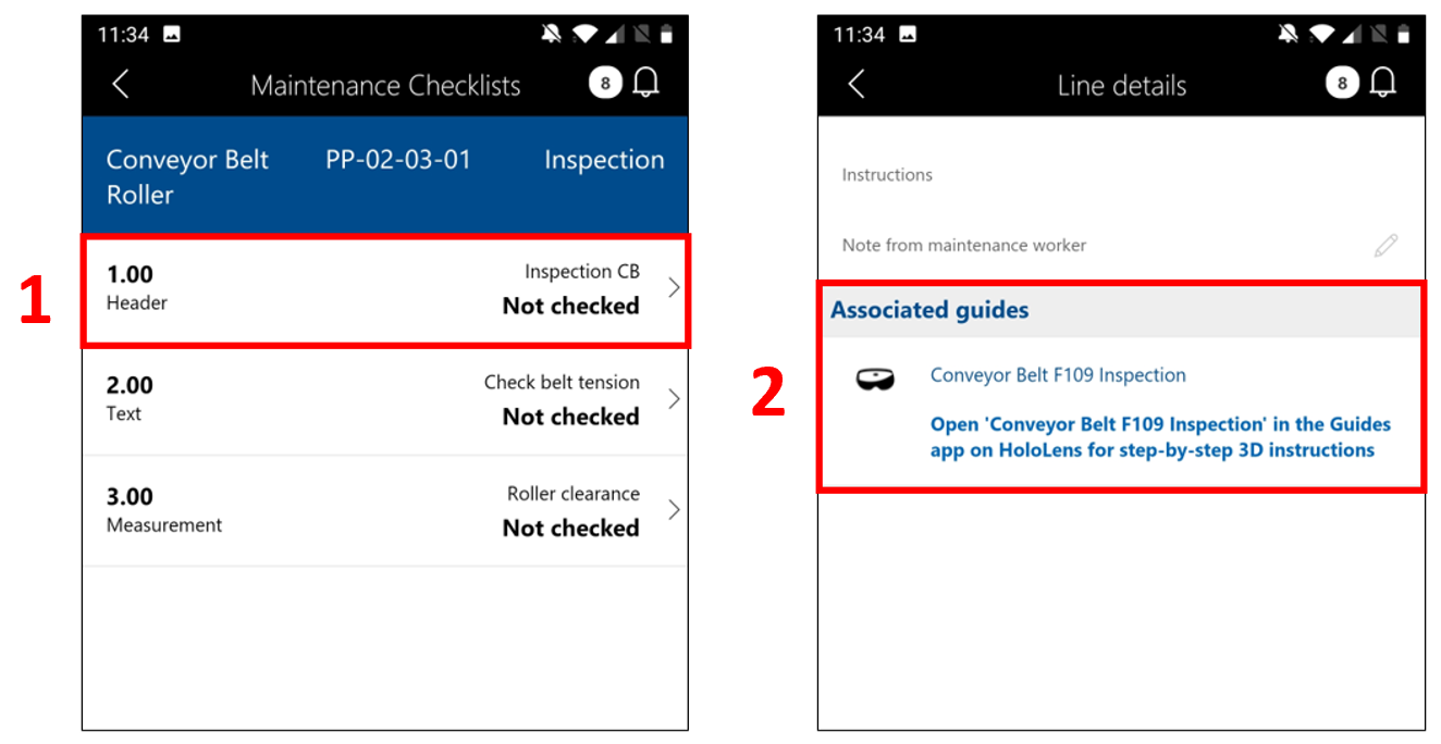 Integrated Asset Management guide showing steps 1 and 2.