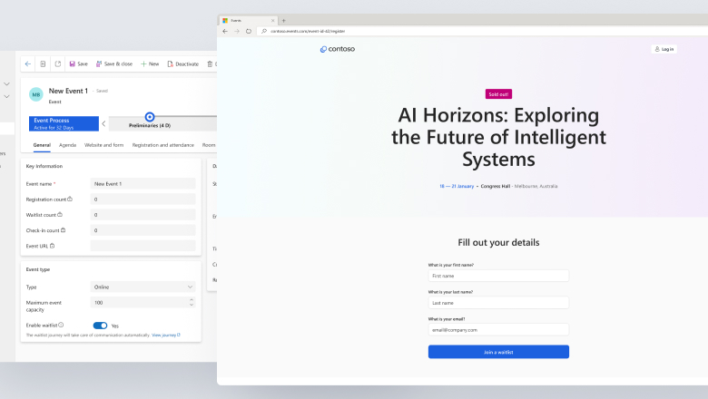 UI showing preview of waitlist registration form