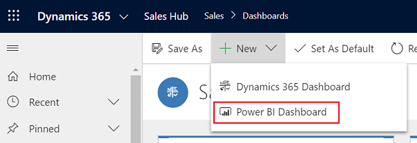 Nový řídicí panel Power BI.