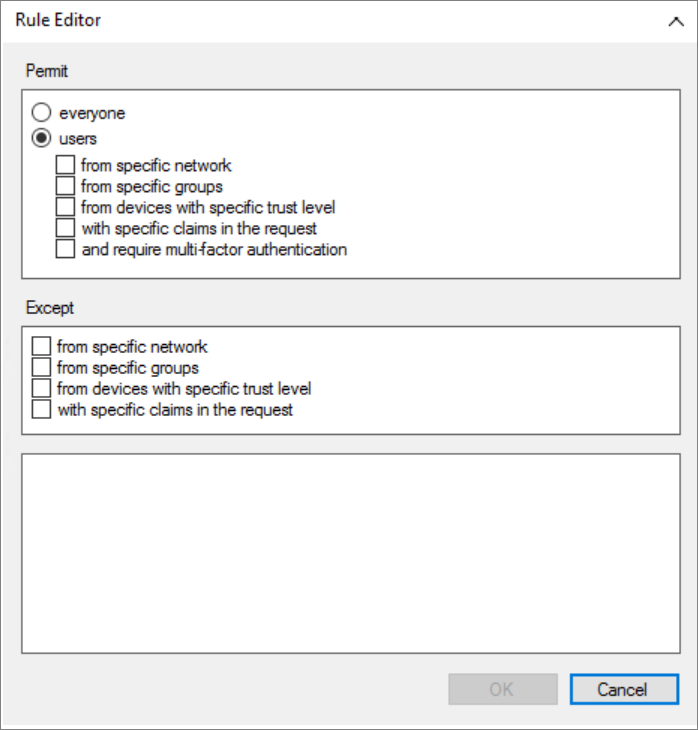 Snímek obrazovky ukazuje ID Microsoft Entra integrované v zásadách řízení přístupu.