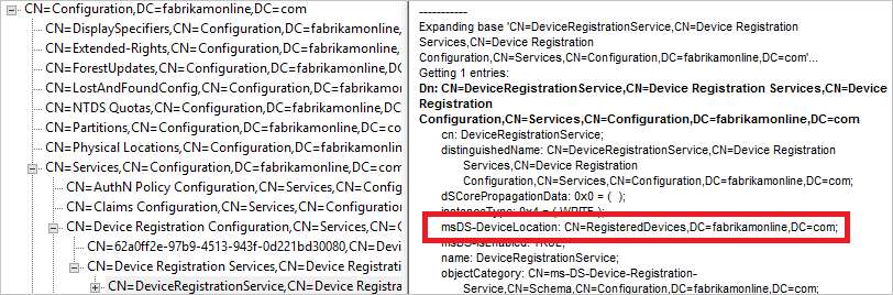 Odstraňování potíží, msDS-DeviceLocation