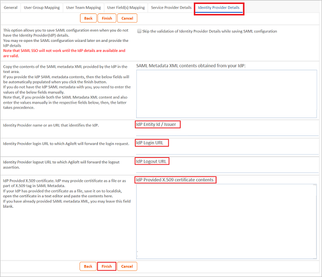 Konfigurace sady agiloft Contract Management Suite