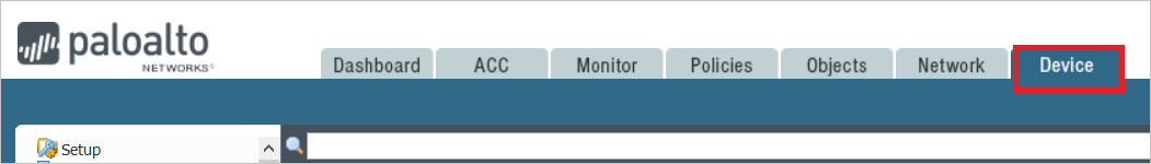 karta Zařízení na webu Palo Alto Networks