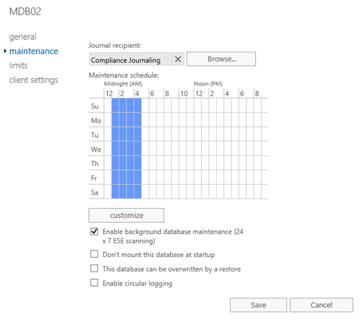 Screenshot that shows the page on which you remove journal rule.