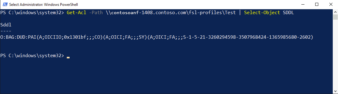 PowerShell sddl