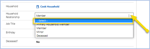 Select household relationship.