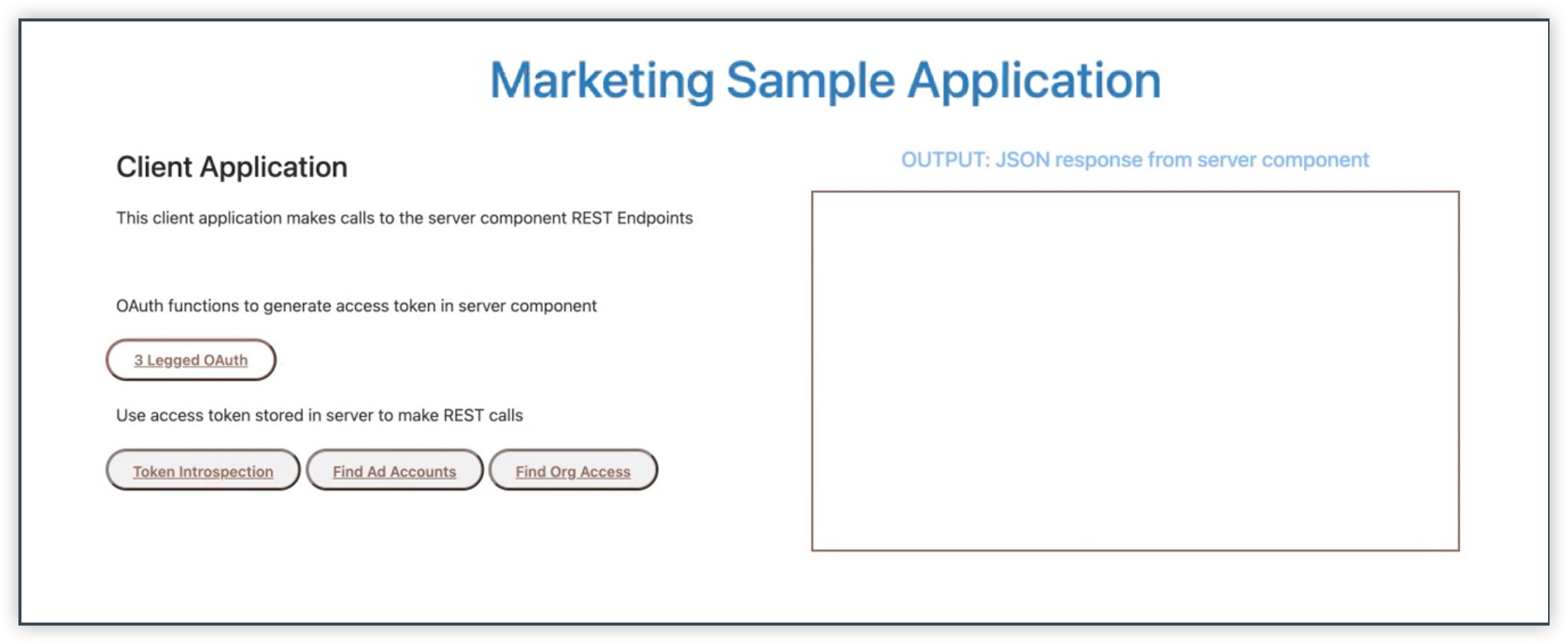 marketing sample app