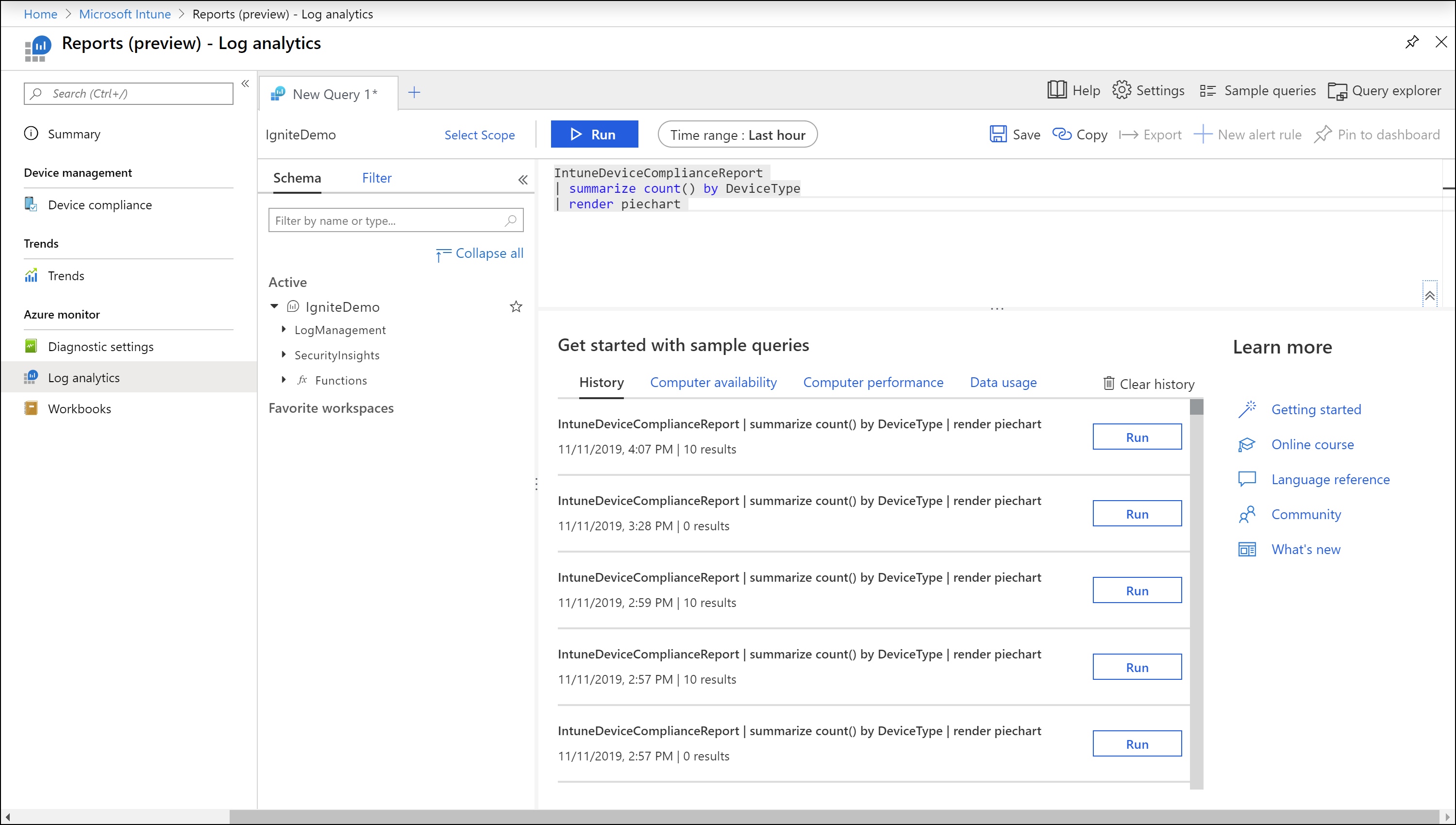 Log Analytics – Dotaz na protokoly