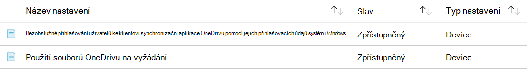 Snímek obrazovky, který ukazuje, jak vytvořit šablonu pro správu OneDrivu v Microsoft Intune