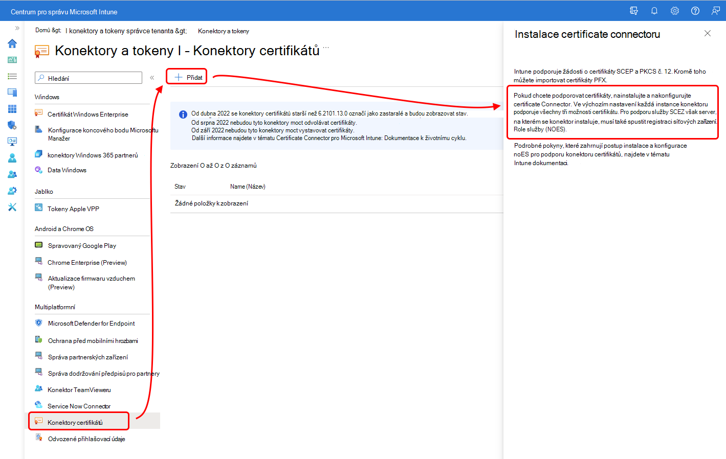 Stáhněte si software certificate connectoru.