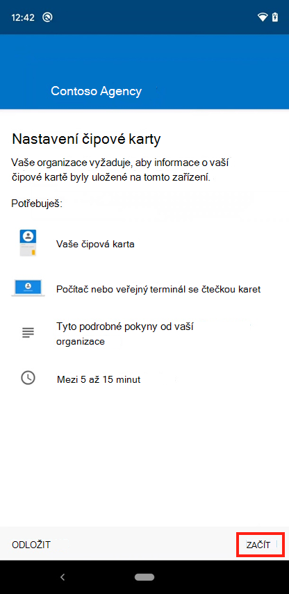 Ukázkový snímek obrazovky Portál společnosti Nastavení mobilní čipové karty