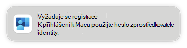 Snímek obrazovky znázorňující výzvu k registraci na zařízeních koncových uživatelů při konfiguraci jednotného přihlašování platformy v Microsoft Intune