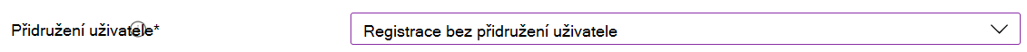 V Centru pro správu Intune a Microsoft Intune zaregistrujte zařízení s iOS/iPadOS pomocí automatizované registrace zařízení (ADE). Vyberte Registrovat bez přidružení uživatele.