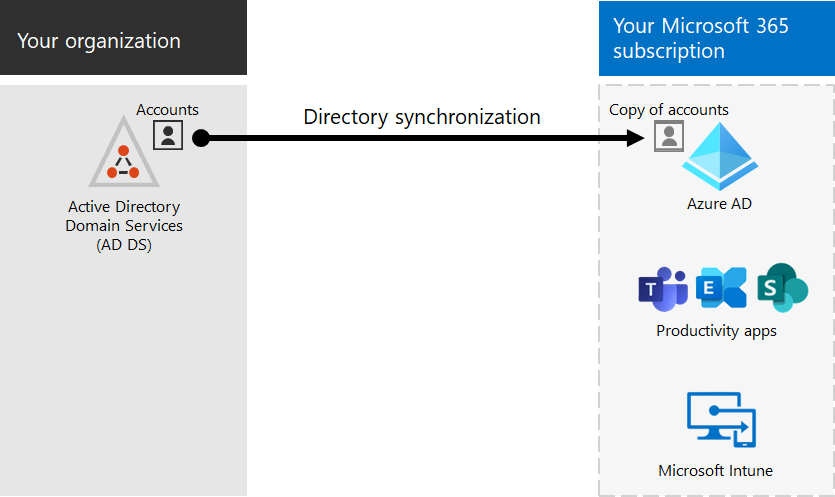 Pomocí synchronizace adresářů udržujte místní a online informace o uživatelských účtech synchronizované.