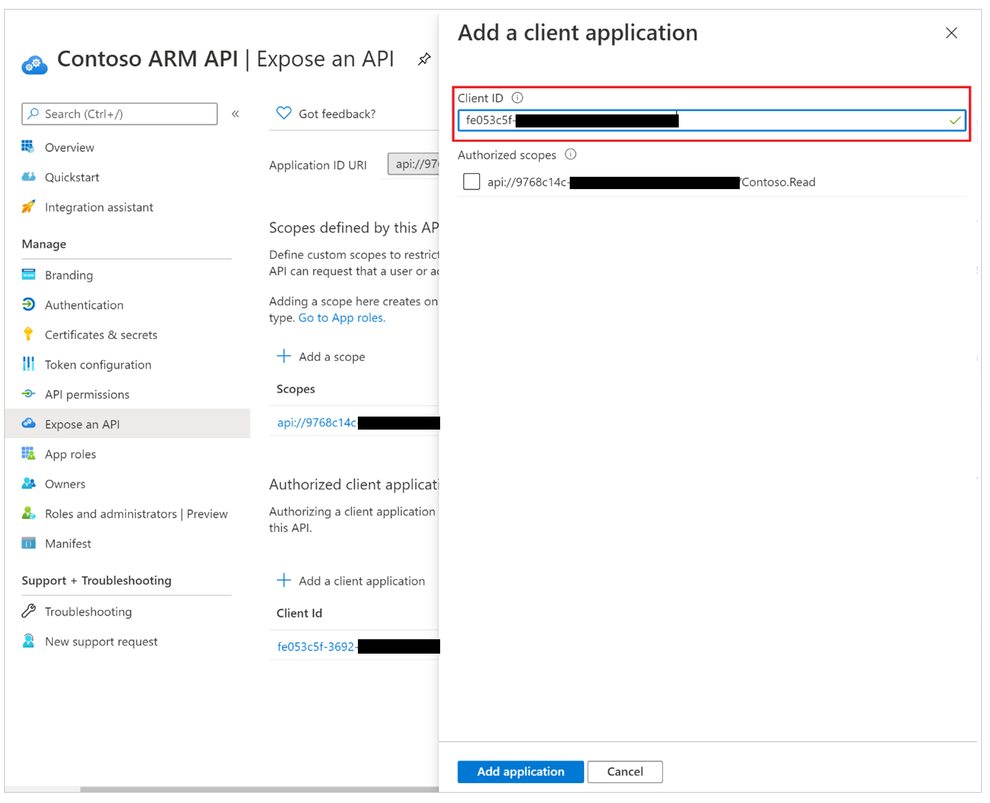 Předběžná autorizace připojení Azure API k vlastnímu rozhraní API 2