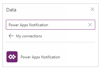 Vyberte Oznámení Power Apps.