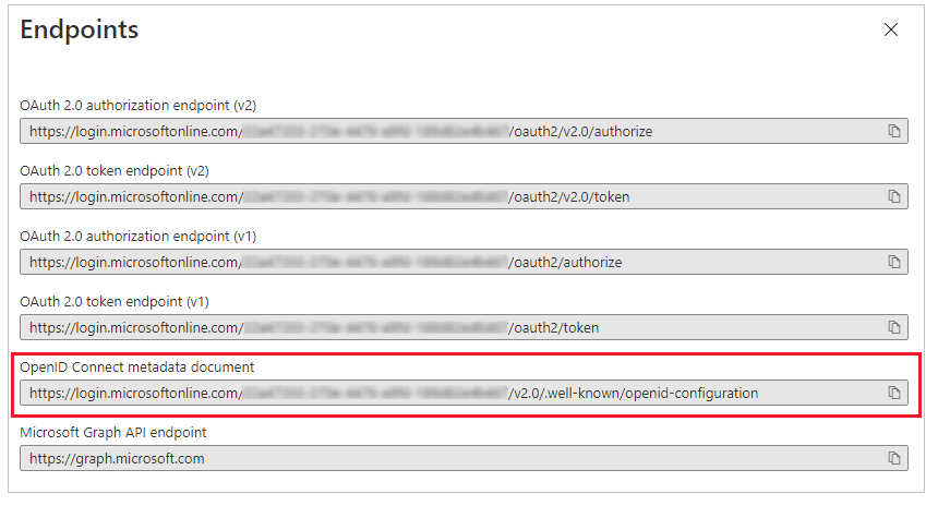 Dokument metadat OpenID Connect.