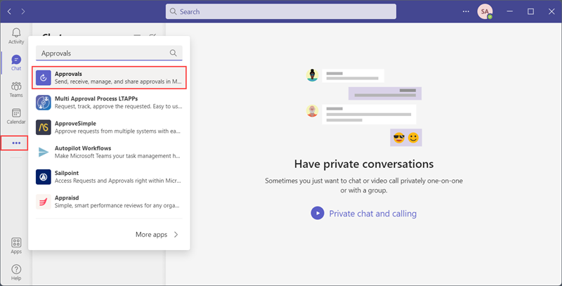 Snímek obrazovky s výběrem karty Ověřování v Microsoft Teams.