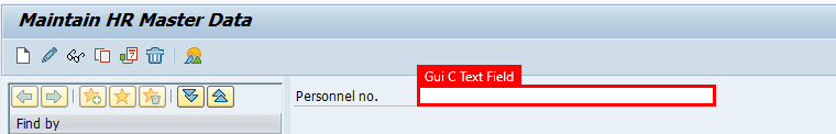 Screenshot okna Maintain HR Master Data aplikace SAP Easy Access. Je vybráno pole Osobní číslo.