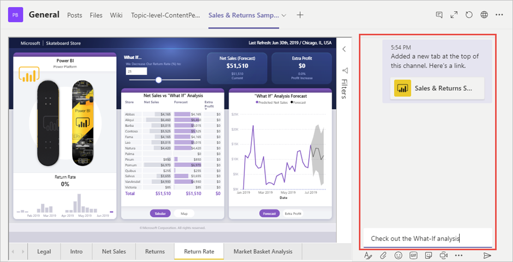 Karta konverzace v Microsoft Teams