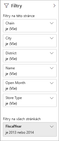 Screenshot of a visual, highlighting the options for filters in Reading view.