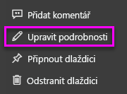 Upravit podrobnosti