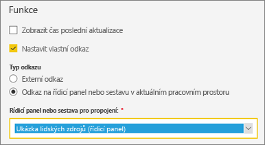 Snímek obrazovky s dialogovým oknem Funkce