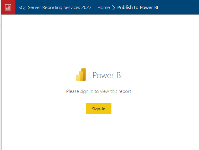 Snímek obrazovky s přihlášením k Power BI