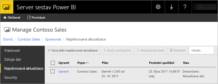 Scheduled refresh within Power BI Report Server