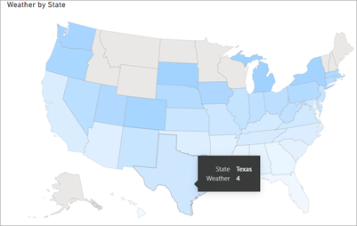 Snímek obrazovky s mapou obrazce Texasu