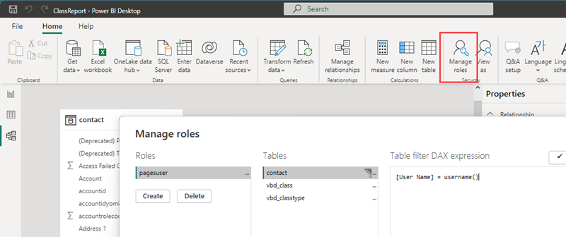 Správa rolí v Power BI.