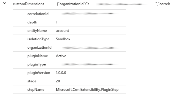 Protokoly spuštění modulu plug-in systému Application Insights ve službě Dataverse.