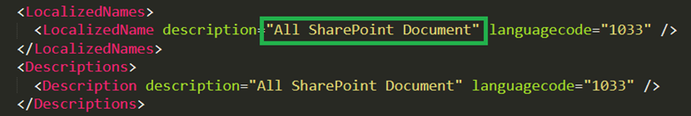 Hledání layoutxml pro celý dokument SharePoint.