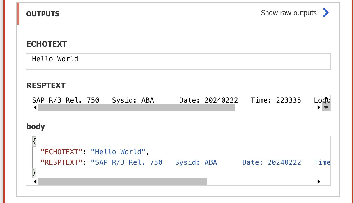 Screenshot showing the results of a test in a Power Automate flow.