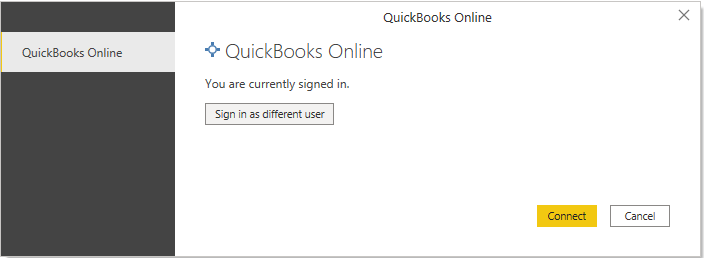 Připojení do QuickBooks Online.