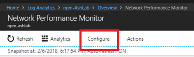 Konfigurace Network Performance Monitoru