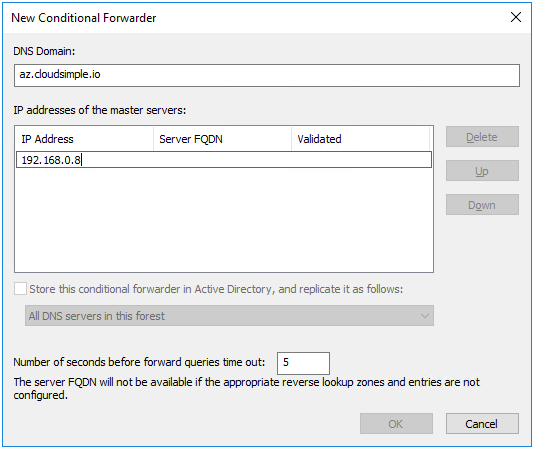 Server DNS systému Windows s podmíněným předáváním 1