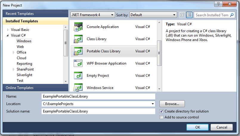 Select Portable Library project