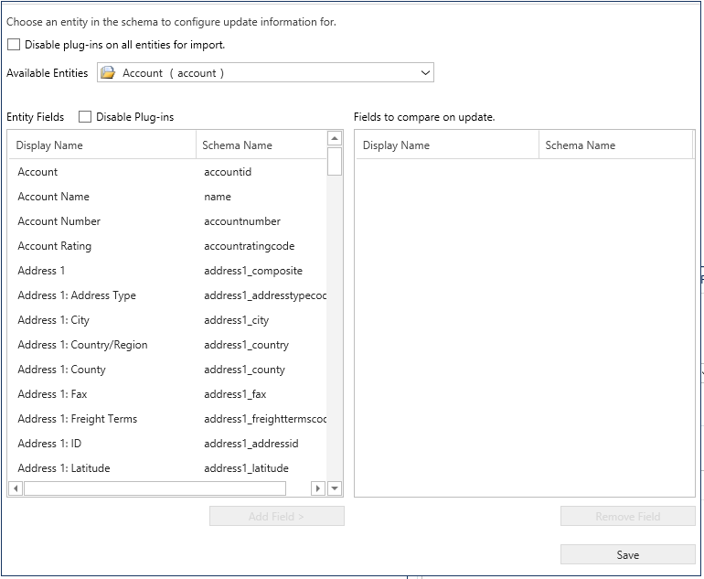 Konfigurace nastavení importu v aplikaci Dynamics 365