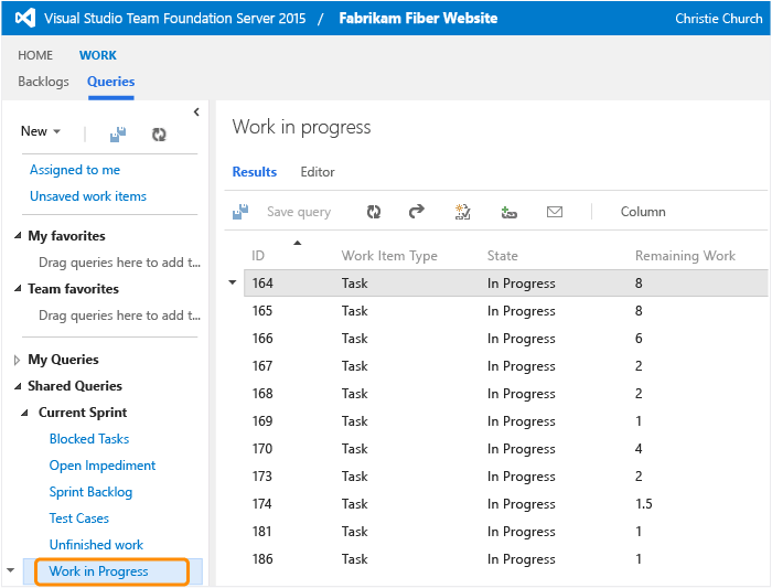 Run a shared query