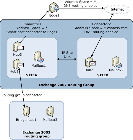 Topology and components used in next hop selection